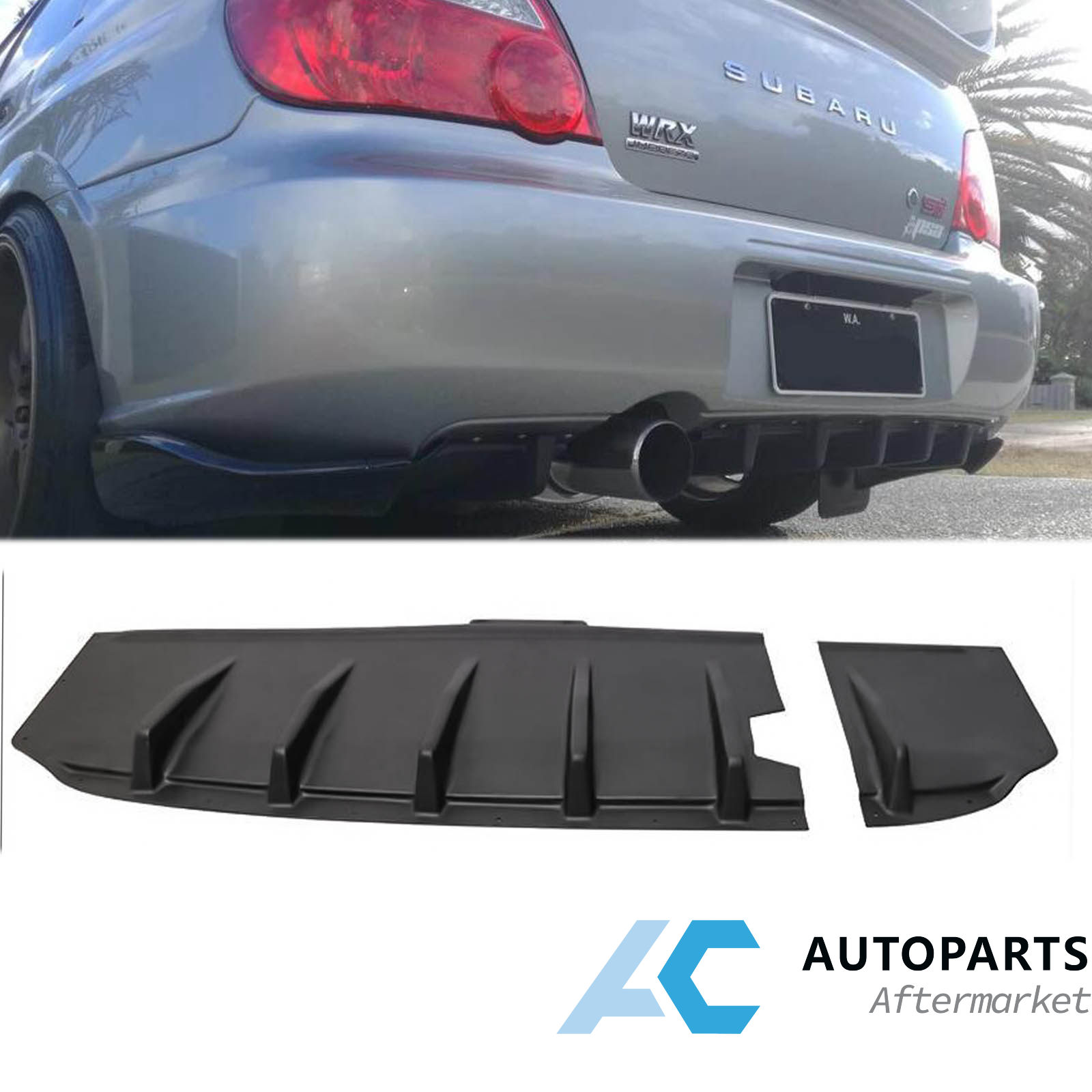 Rear Bumper Diffuser Splitter for 0407 Subaru Impreza WRX STI Sedan eBay